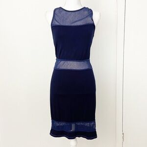 Young Fabulous &‎ Broke mesh panel navy dress M